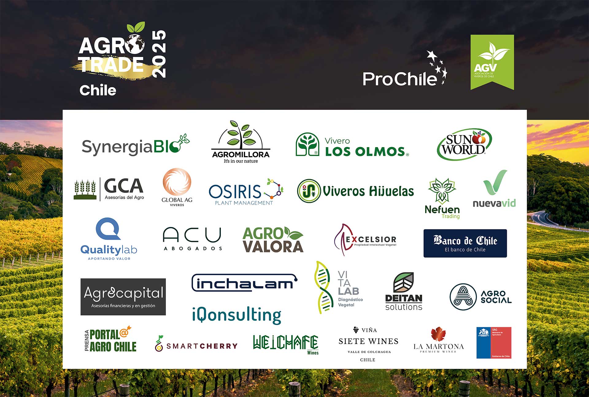 AGROTRADE CHILE 2025 auspiciadores AGROTRADE CHILE 2025 auspiciadores